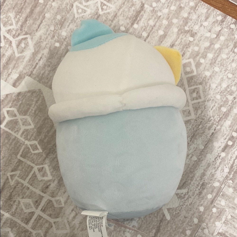 White and Blue Stuffed Boba Cat - Picture 12 of 16